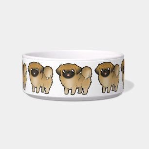 Cartoon Pekeingese (puppy cut) Bowl
