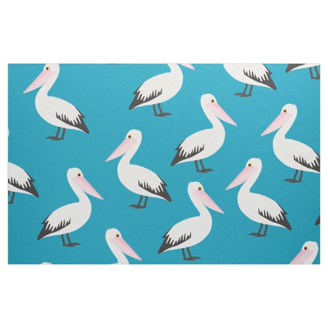 Cartoon Pelican Print Pattern Fabric (Fat Quarter)