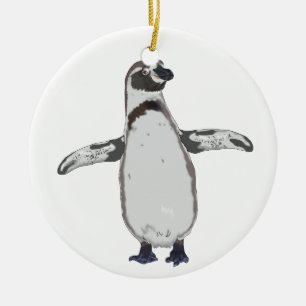 Cartoon Penguin Ceramic Tree Decoration