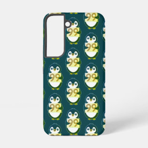 Cartoon Penguin Holding Number 99 Samsung Galaxy Case