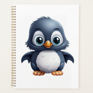 Cartoon penguin illustration planner