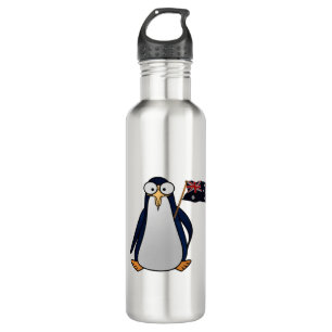 Cartoon Penguin with an Australian flag 710 Ml Water Bottle