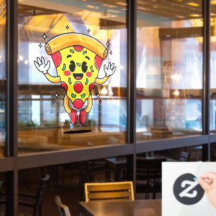 Cartoon Pepperoni Pizza Slice Customer Attractor