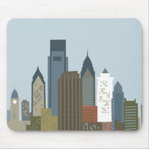 Cartoon Philadelphia Mouse Pad
