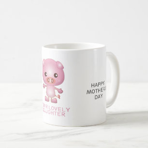 Cartoon Pig Mother's Day Coffee Mug