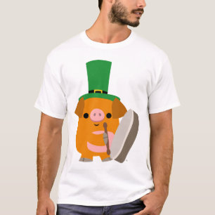 Cartoon Pig playing Bodhran :) children T-shirt