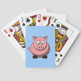 Cartoon Pig Playing Cards