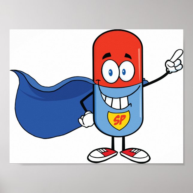Cartoon Pill Capsule Poster (Front)