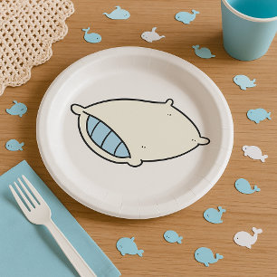 Cartoon Pillow with Giant Paper Plate
