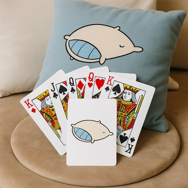 Cartoon Pillow with Giant Playing Cards (Creator Uploaded)
