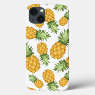 Cartoon Pineapple Pattern iPhone 13 Case