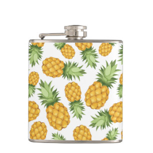 Cartoon Pineapple Pattern Hip Flask