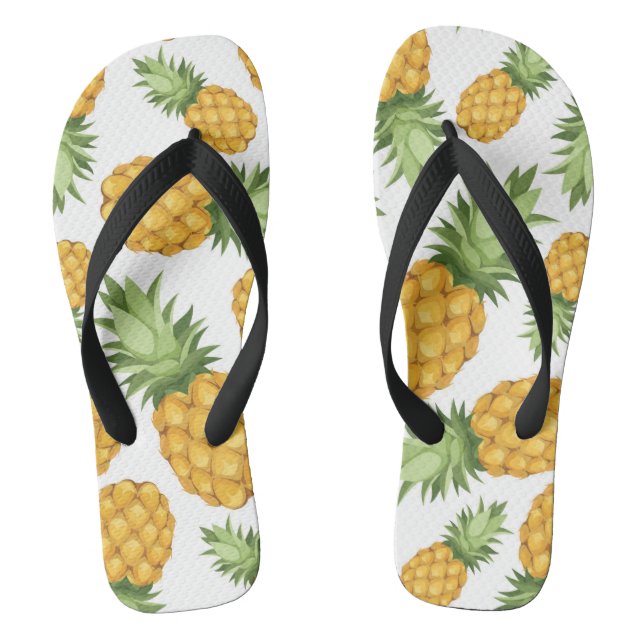Cartoon Pineapple Pattern Jandals (Footbed)