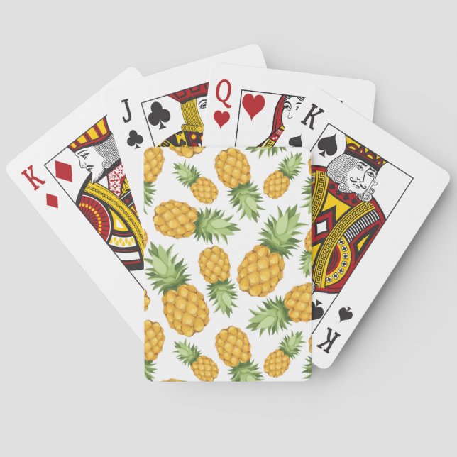 Cartoon Pineapple Pattern Playing Cards (Back)