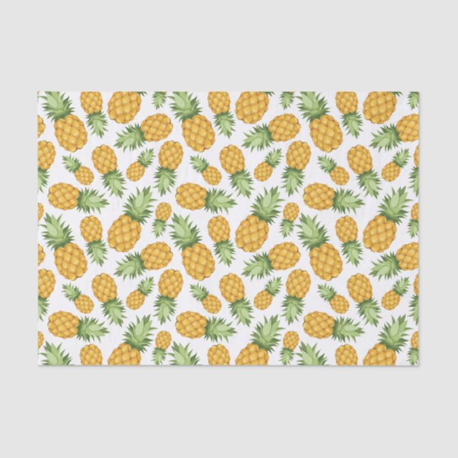 Cartoon Pineapple Pattern Tissue Paper (Front)