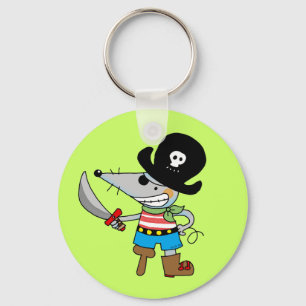 cartoon pirate key ring