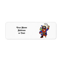 Cartoon Pirate With Peg Leg And Sword