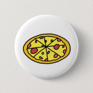 Cartoon Pizza Cutie Button