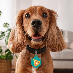Cartoon Pizza Slice Pet Tag