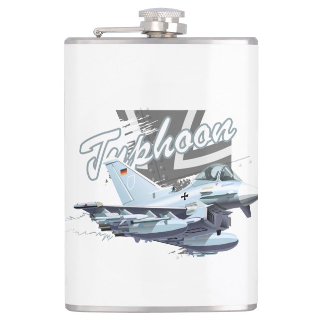 Cartoon plane  hip flask (Front)