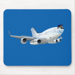Cartoon plane mouse pad