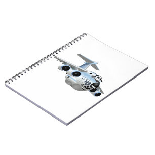 Cartoon plane notebook