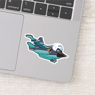 Cartoon plane sticker