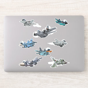 Cartoon plane sticker