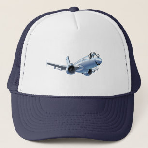 Cartoon plane trucker hat