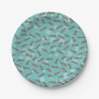Cartoon Platypuses  Swimming