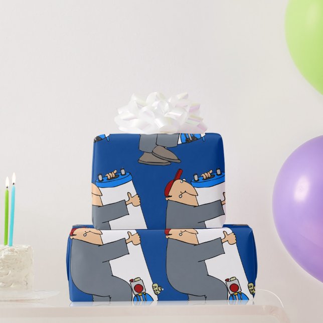 Cartoon Plumber Wrapping Paper (Creator Uploaded)