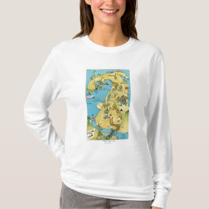 Cartoon Points of Interest on Cape Cod T-Shirt