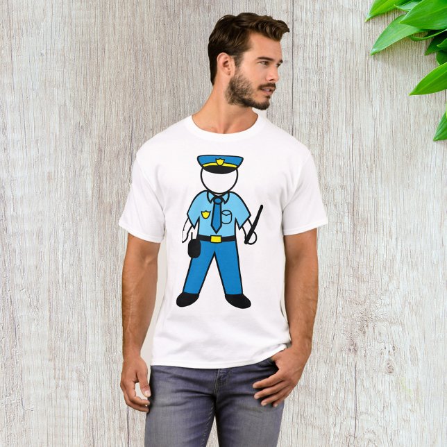 Cartoon Police Officer Fun Law Enforcement  T-Shirt (Creator Uploaded)