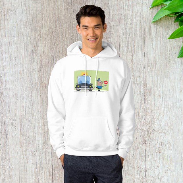 Cartoon Police Officer Stop Sign Hoodie (Creator Uploaded)