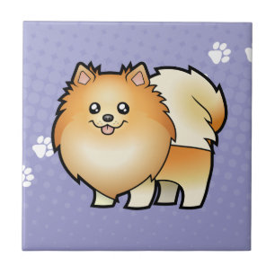 Cartoon Pomeranian Tile