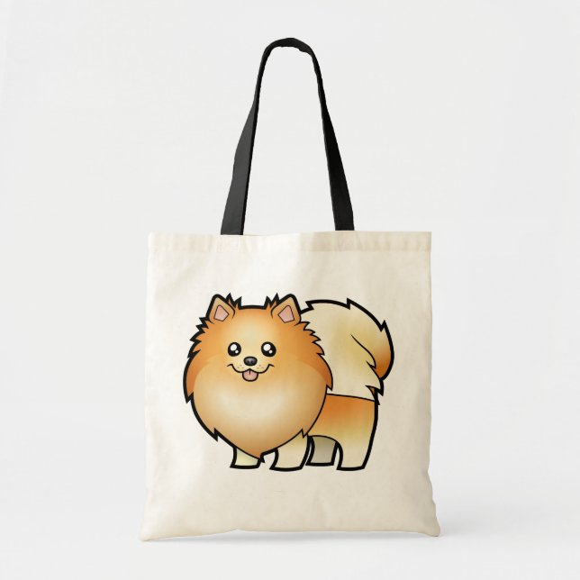 Cartoon Pomeranian Tote Bag (Front)
