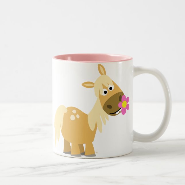 Cartoon Pony and Flower mug (Right)