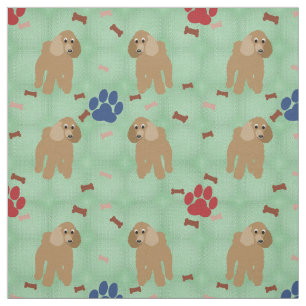 Cartoon Poodle Fabric