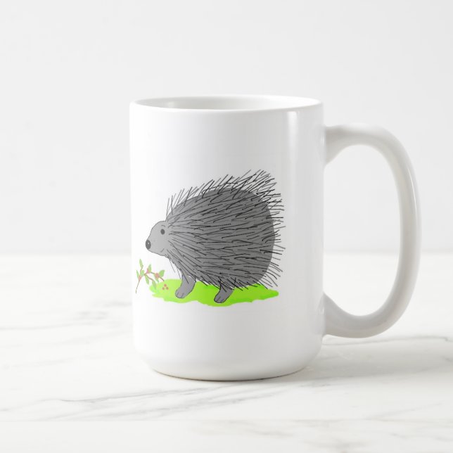 Cartoon Porcupine Coffee Mug (Right)