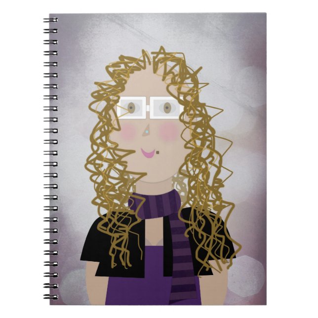 Cartoon Portrait Spiral Notebook (Front)