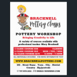 Cartoon Potter, Pottery Classes, Potters Advert Flyer<br><div class="desc">Cartoon Potter,  Pottery Classes,  Potters Advertising Flyers By The Business Card Store.</div>