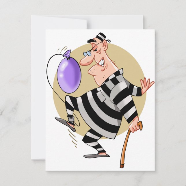 Cartoon Prisoner Invitations (Front)