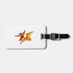 Cartoon Pterodactyl Luggage Tag