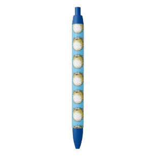 cartoon puffer fish black ink pen