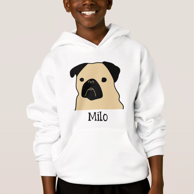 Cartoon Pug Face (Front)