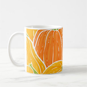 Cartoon pumpkin, cute autumn pattern. coffee mug
