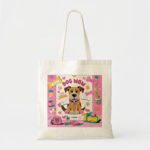 Cartoon Puppy dog mum in pink room Tote Bag