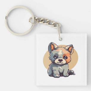 CARTOON PUPPY KEY RING