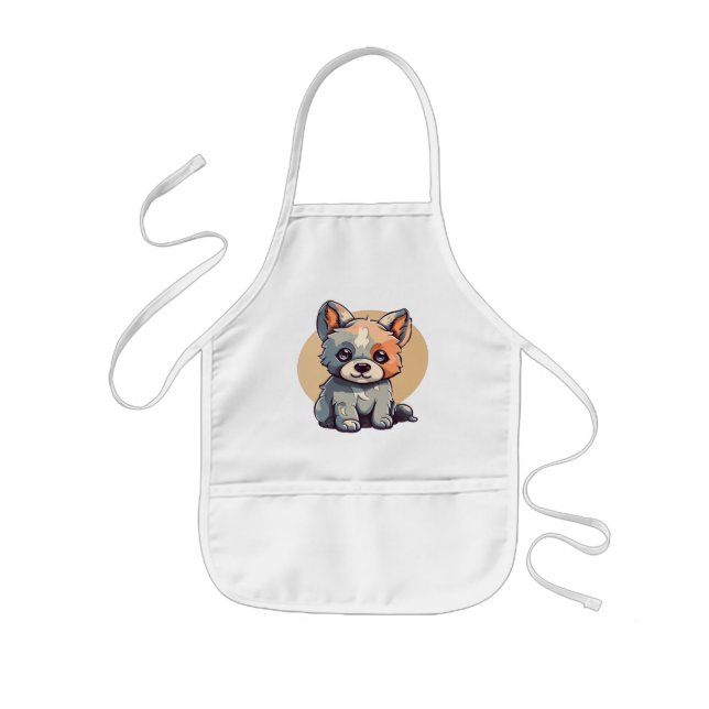 CARTOON PUPPY KIDS APRON (Front)