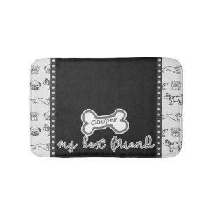 Cartoon Pups Pet Bath Mat